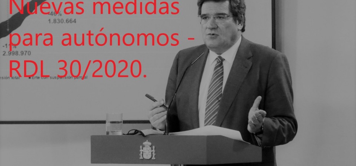 Nuevas medidas para autonómos según RDL 30/2020